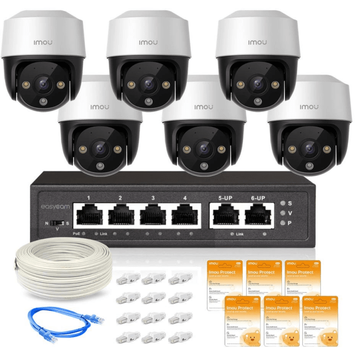 Imou Cruiser 4MP POE set of six IP cameras with Imou Protect Basic cloud service