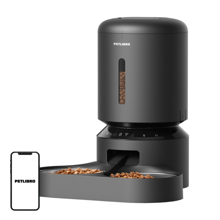 Petlibro Granary Food Dispenser with Double Bowl, Wi-Fi, 5L (Black) PL-AF103-36B