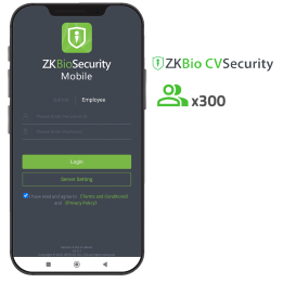 ZKTECO ZK-SOF-BIOCV-MBAPP-300EMP Biometric Access Control Terminal with Fingerprint, Face, RFID, PIN, and Mobile App