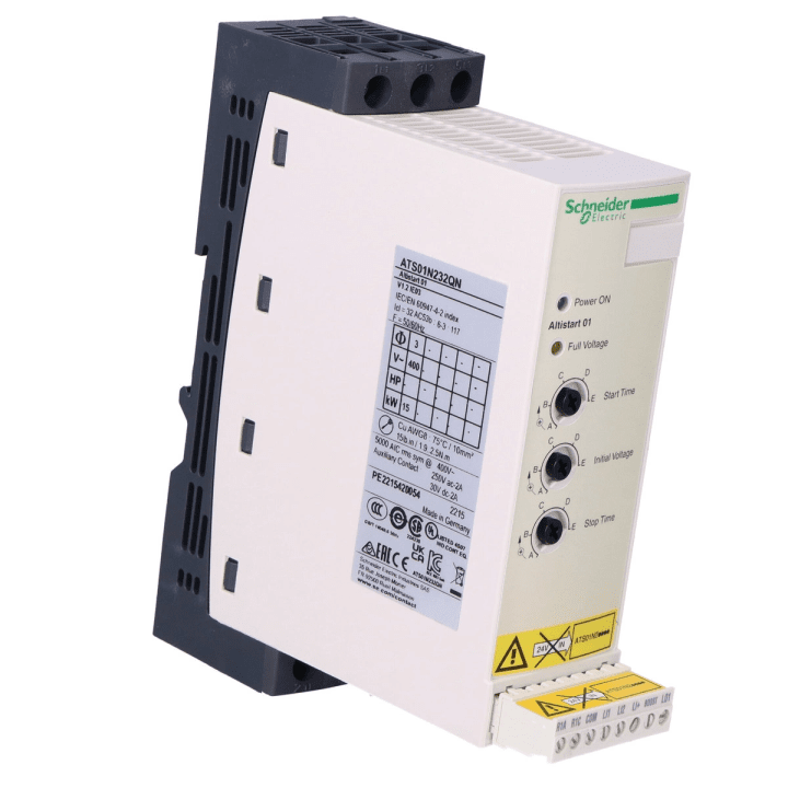 Schneider Electric ATS01 soft starter, 3-phase, 380/415 VAC 50/60Hz 15 kW 32A IP20