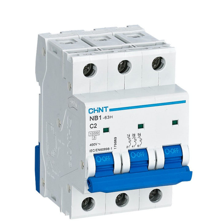 CHINT CFS000 3-fāžu 13A B tipa automātslēdzis 6kA