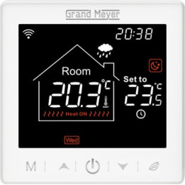 Программные терморегуляторы с Wi-Fi, 3600 Вт, 16 А, 230 В, IP20, белый