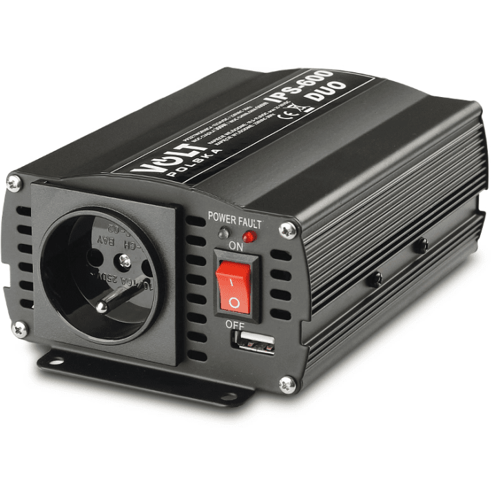 INVERTER VOLT POLSKA IPS-600 DUO 12V 24V/230V 300/600W