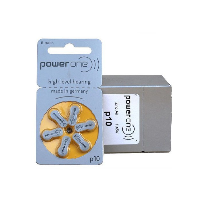 10 kpl: Varta PowerOne 10, p10, PR70 1.45V 100mAh Power One kuulokoje sinkki-ilma baterijas dzirdes aparДЃtiem. RaЕѕots VДЃcijДЃ