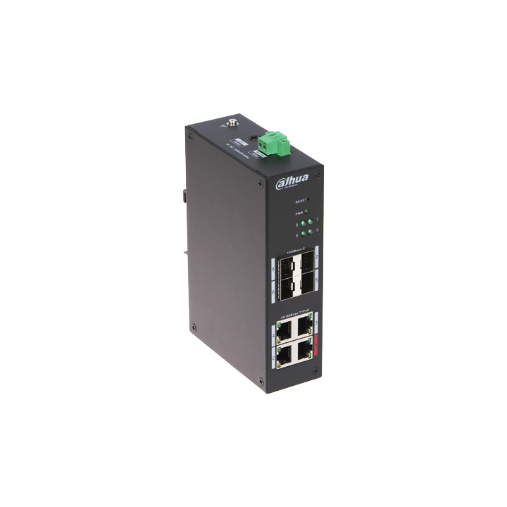 Dahua HS4408-4ET-96 8 portu rūdīts pārvaldāms slēdzis ar 4 PoE portiem