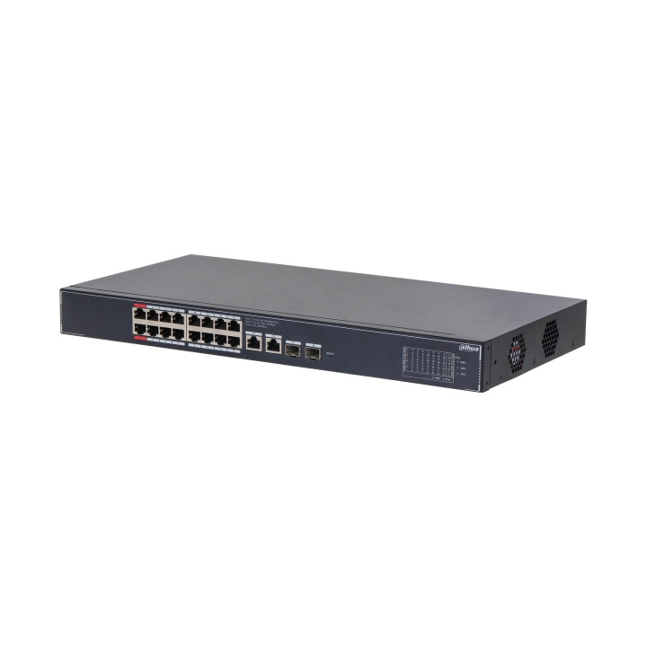 Dahua SG4020LP 16 portu Gigabit PoE slēdzis ar 1 SFP slotu, pilnībā pārvaldāms