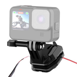Зажим для лобового стекла мотоцикла PULUZ для спортивных камер (DJI Osmo Action 4, GoPro Hero 12, Insta360 Ace Pro/X4)(черный)