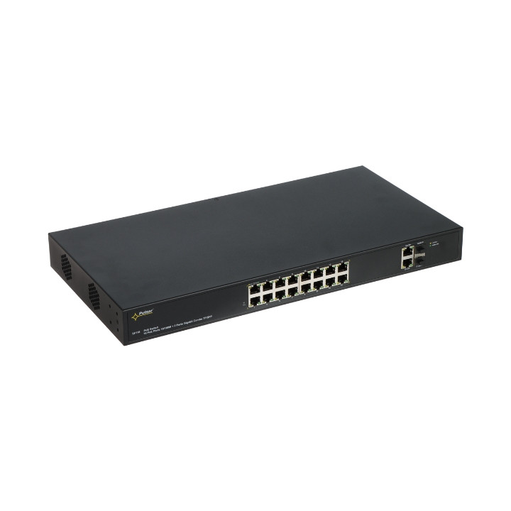 PULSAR SF-116 16 portu PoE optiskās šķiedras slēdzis