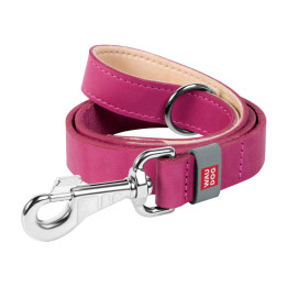 WAUDOG Natural Leather Dog Leash 25 mm x 122 cm Pink 08157