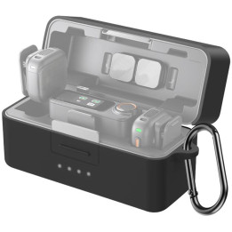 Защитный силиконовый чехол для зарядки PULUZ для DJI Mic 3 (черный)