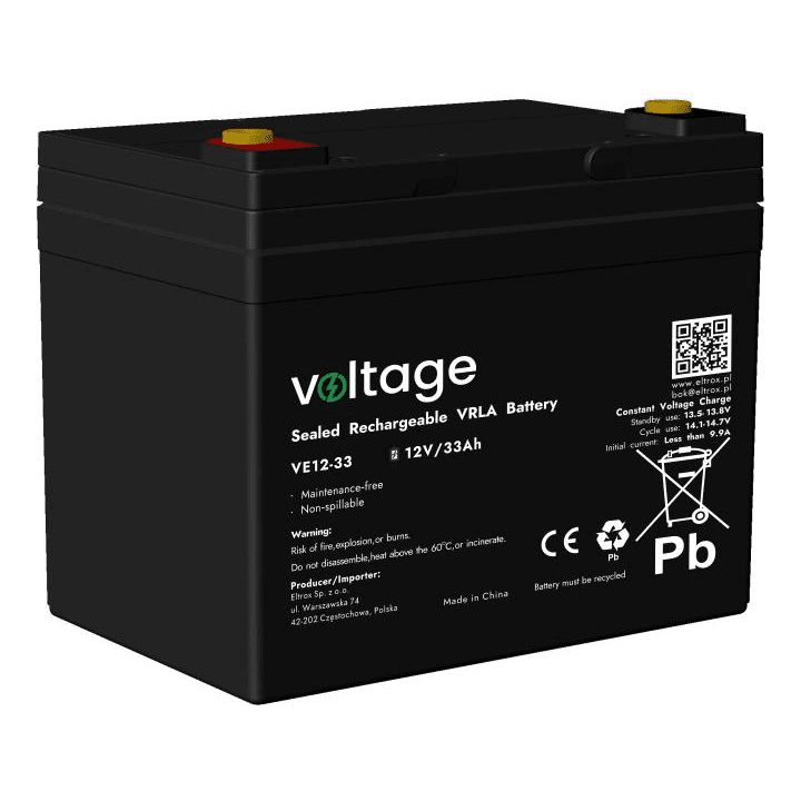 AGM Voltage 12V 33Ah VE12-33 Battery