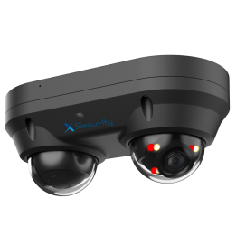 X-SECURITY XS-IPD850A-4P-DUAL-BLACK 4MP IP67 kupola PoE IP kamera ar IR, Wi-Fi, iebūvētu mikrofonu, microSD līdz 256GB