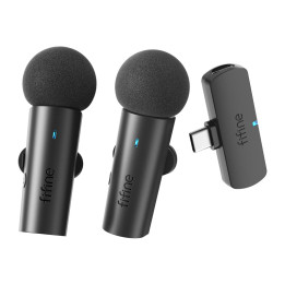 Комплект беспроводных микрофонов Fifine M8, 2шт (черный)