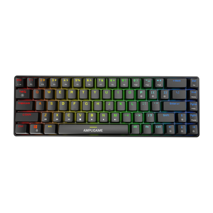 Fifine GK1 mechaninė klaviatūra, 65% RGB (juoda)