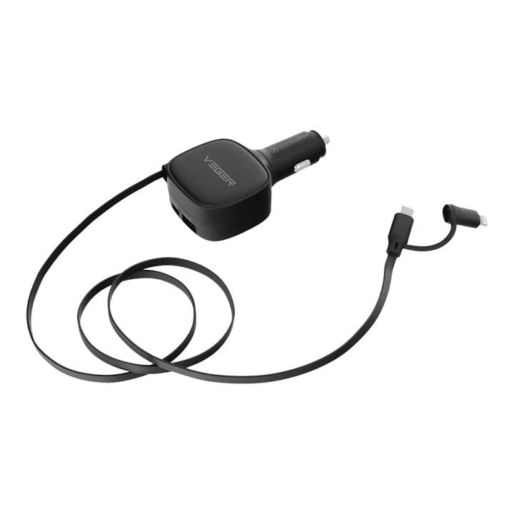 VEGER VG-CC89 USB-A uz USB-C uzlādes kabelis 1m melns