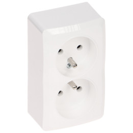 DVIGUBAS PAVIRŠIAUS LIZDO IŠVESTIS BERG/3743-00/EPN 250 V 16 A Elektro-Plast