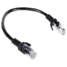 Patchcord RJ45/0.2-BLACK 0.2m Ethernet Cable