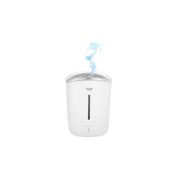 Adler Humidifier | AD 7971 | 30 W | Water tank capacity 5 L | Ultrasonic | Humidification capacity 100-250 ml/hr | White