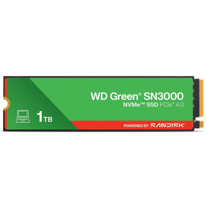 WD Green SN3000 SSD M.2 PCIe 1TB WDS100T4G0E
