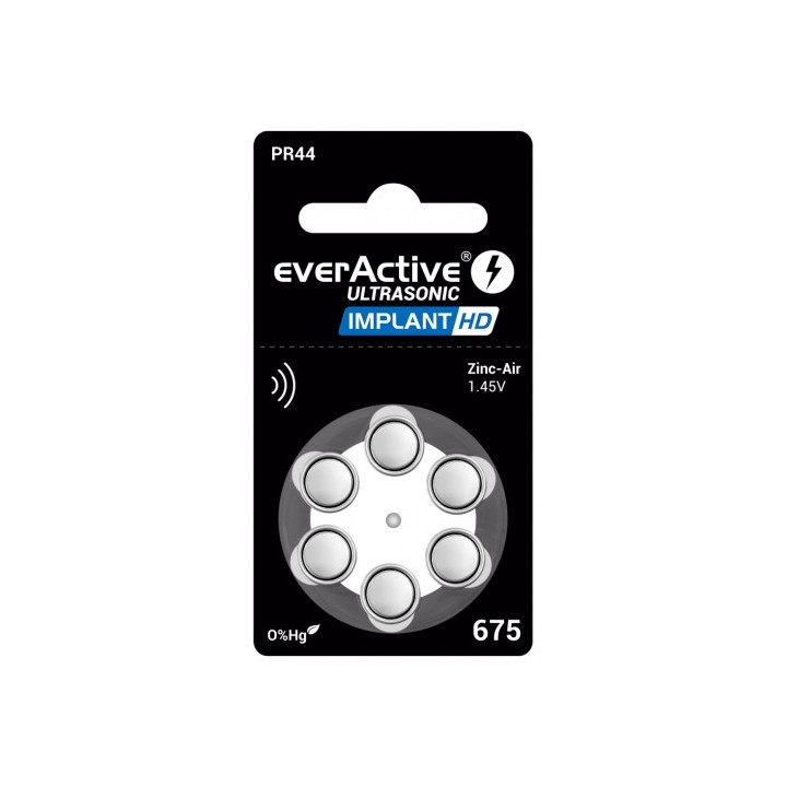everActive Ultrasonic IMPLANT HD 675 PR44 1,45 V sinkki-ilmakuulolaiteparistot