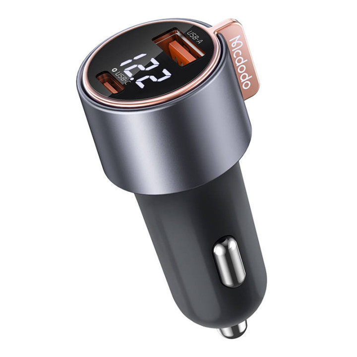 Mcodo CC-5670 75W Цифровой дисплей PD 1*USB-A 1*USB-C Автомобильное зарядное устройство