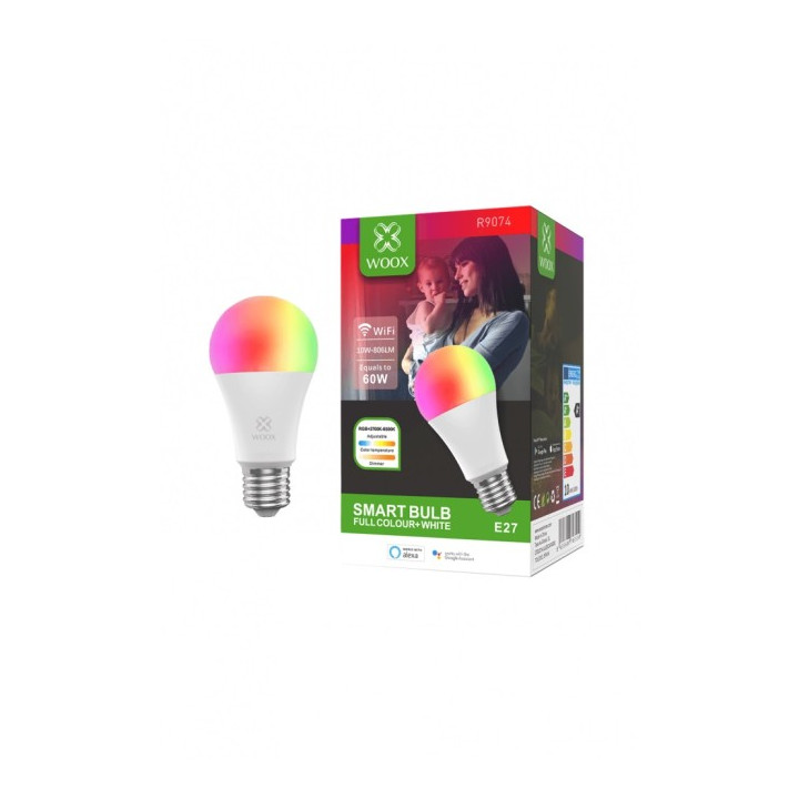 WOOX R9074 Išmanioji išmanioji lemputė WiFi LED RGB CCT 10W E27