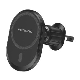 Foneng CP105 automašīnas režģa stiprinājums ar 15 W induktīvo uzlādi (melns)