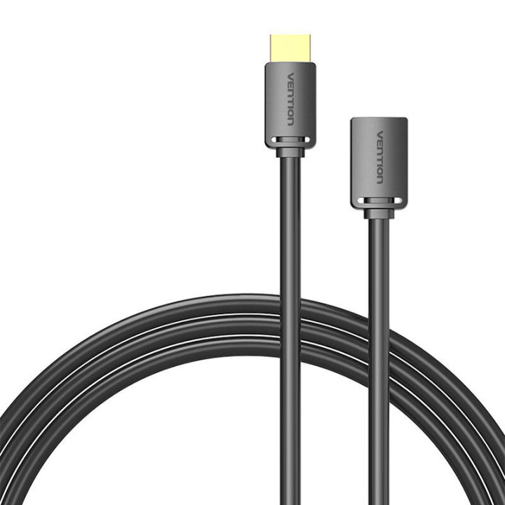 HDMI 2.0 kištukinis HDMI 2.0 lizdas ilgintuvo kabelio ventiliacija AHCBJ 5m, 4K 60Hz, (juodas)