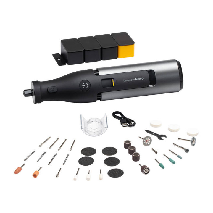 Precīzijas daudzfunkciju dzirnaviņas 12V komplekts 36 el. HOTO QWLDM002 35000RPM