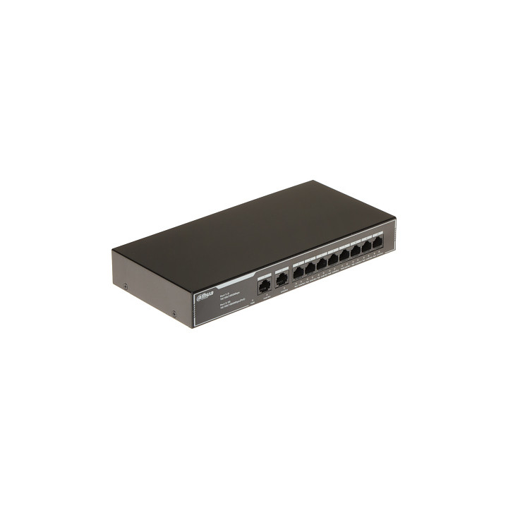 Dahua SG1010LP 10 portu Gigabit PoE slēdzis ar 8 PoE portiem