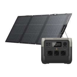 EcoFlow RIVER 2 Pro spēkstacija + 160 W saules paneļu komplekts (R2P-160 W-SB)