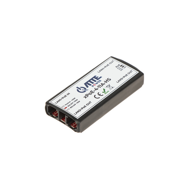 ATTE XPOE-4-11A-HS PoE pagarinātājs 4 porti 55W