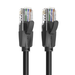 UTP CAT6 Vention IBEBS RJ45 Ethernet verkkokaapeli 1000Mbps 25m musta
