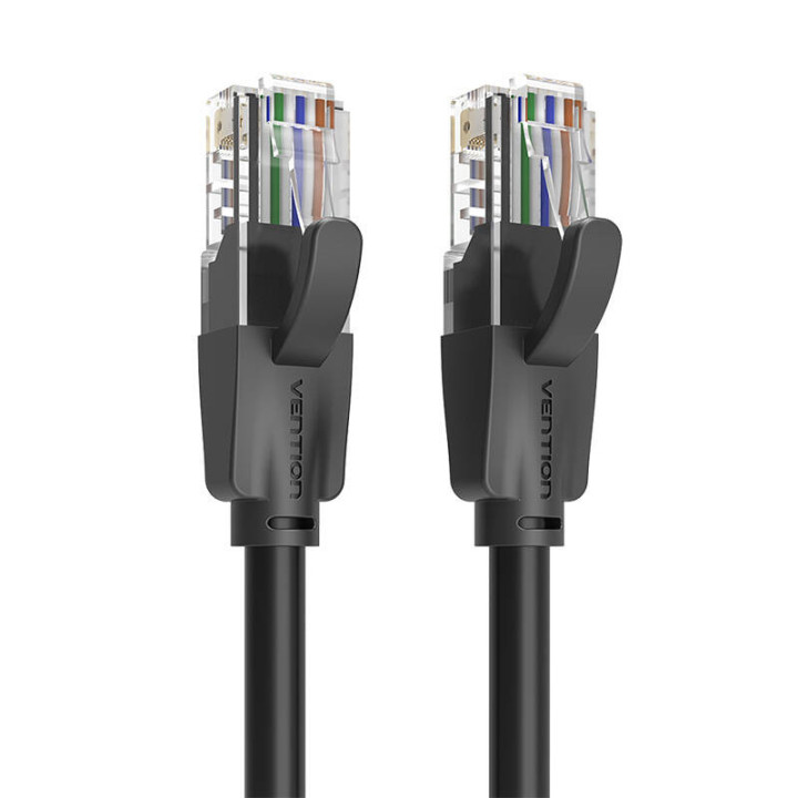 UTP CAT6 Vention IBEBS RJ45 Ethernet verkkokaapeli 1000Mbps 25m musta
