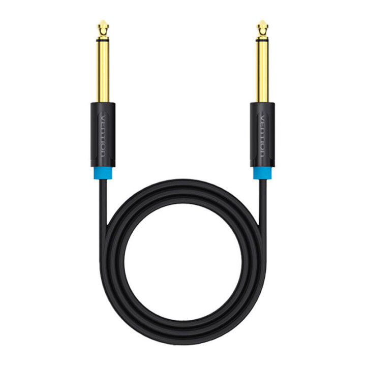 Audio kabelis TS 6,35 mm ventilācijas atvere BAABL 10 m (melns)