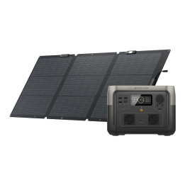 EcoFlow River 2 Max spēkstacija + 160 W saules paneļu komplekts R2MAX-160W-SB