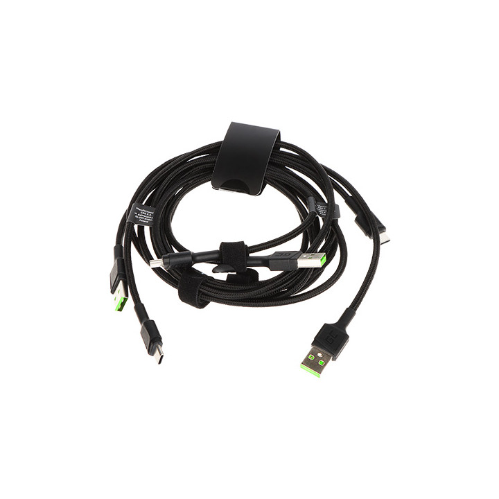 Green Cell KABGCSET01-GC Ray Cable Set 0.3 m, 1.2 m, 2 m