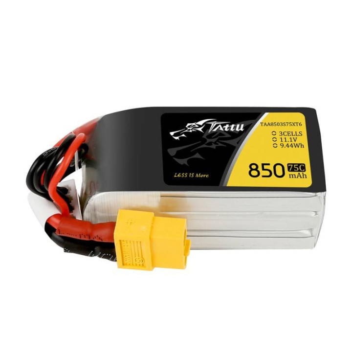 Аккумулятор Tattu 850 мАч 11,1 В 75C 3S1P Разъем XT60