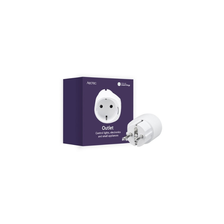 Aeotec Outlet (Smart Plug) Type F, with power meter, SmartThings compatible, with Zigbee 3.0 protocol (GP-AEOWPFEU)