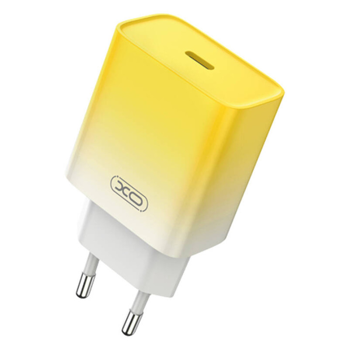 Зарядное устройство XO CE18, USB-C, PD30W (желтое)
