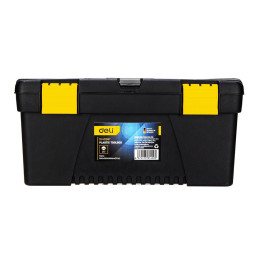 Muovinen työkalulaatikko Deli Tools EDL432417, 15'' (keltainen)