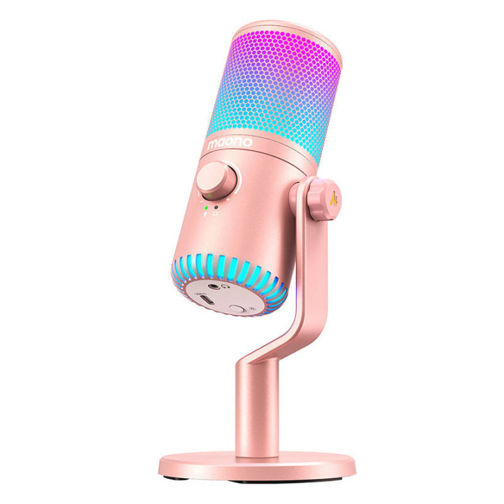 Vision DM30RGB mikrofons rozā krāsā