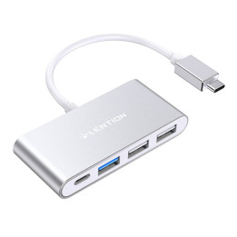 Lention 4in1 Hub USB-C - USB 3.0 + 2x USB 2.0 + USB-C (hopea)