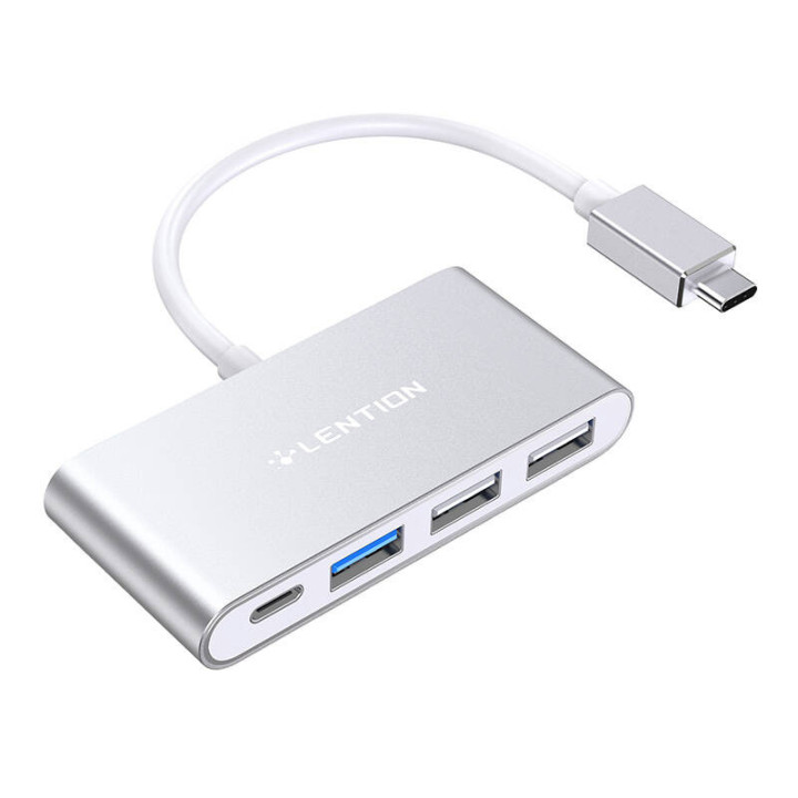 Lention 4in1 Hub USB-C - USB 3.0 + 2x USB 2.0 + USB-C (hopea)