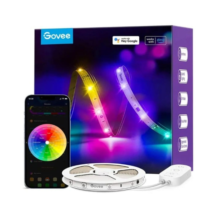 Govee H618C Basic LED juostinis šviestuvas 10m | Taśma LED | Wi-Fi, Bluetooth, RGBIC