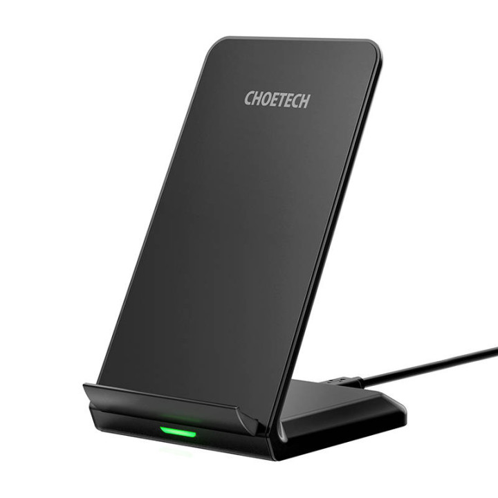 Choetech 10 W induktīvā bezvadu lādētājs ar statīvu (melns)