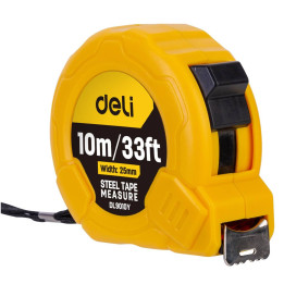 Teräsmittanauha 10m/25mm Deli Tools EDL9010Y (keltainen)