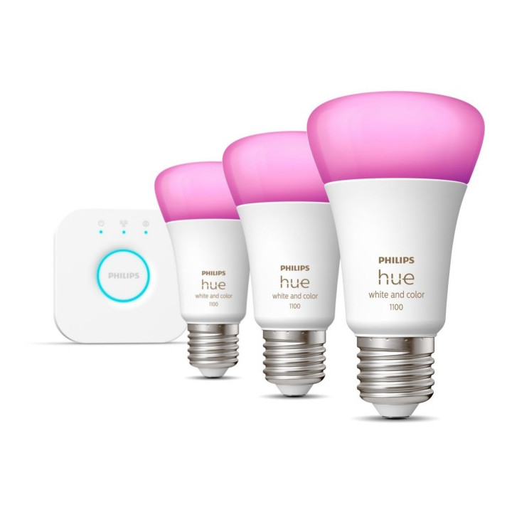 Мост Philips Hue + 3x E27 9 Вт RGBW