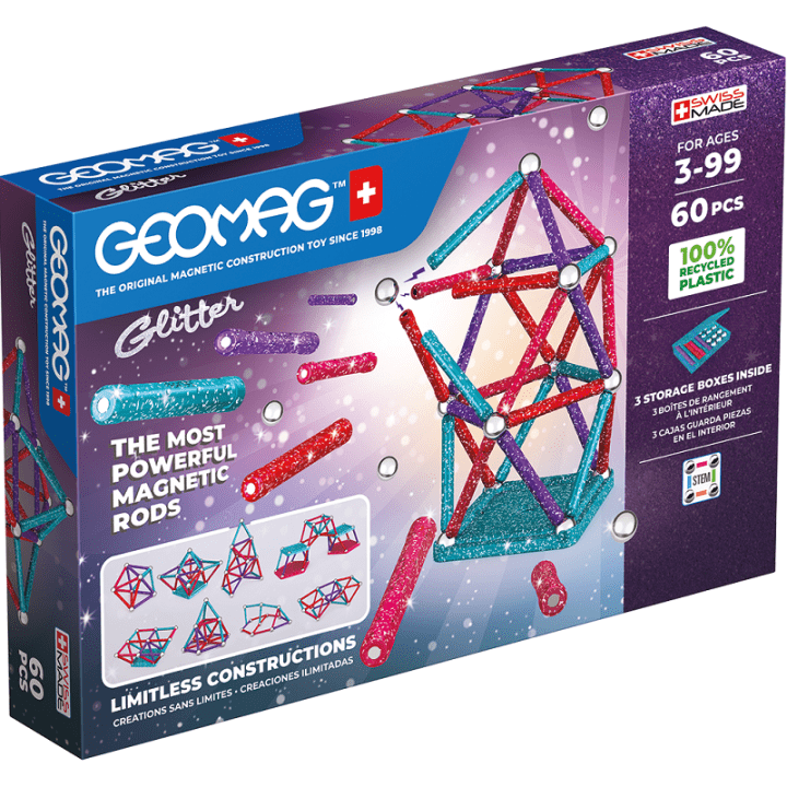 Блестящие переработанные 60 предметов GEOMAG GEO-536