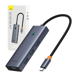 Hub 5w1 Baseus UltraJoy 5-Port (1xHDMI4K@30Hz + 4xUSB 3.0) pilka